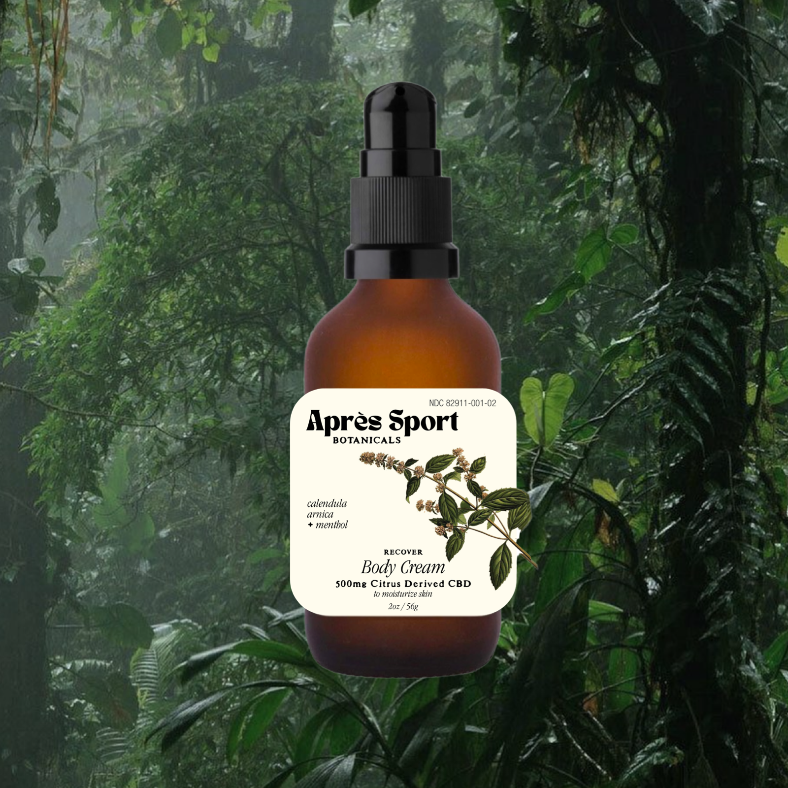 Recover Body Cream Calendula, Menthol, Arnica and 500mg Citrus Derived CBD