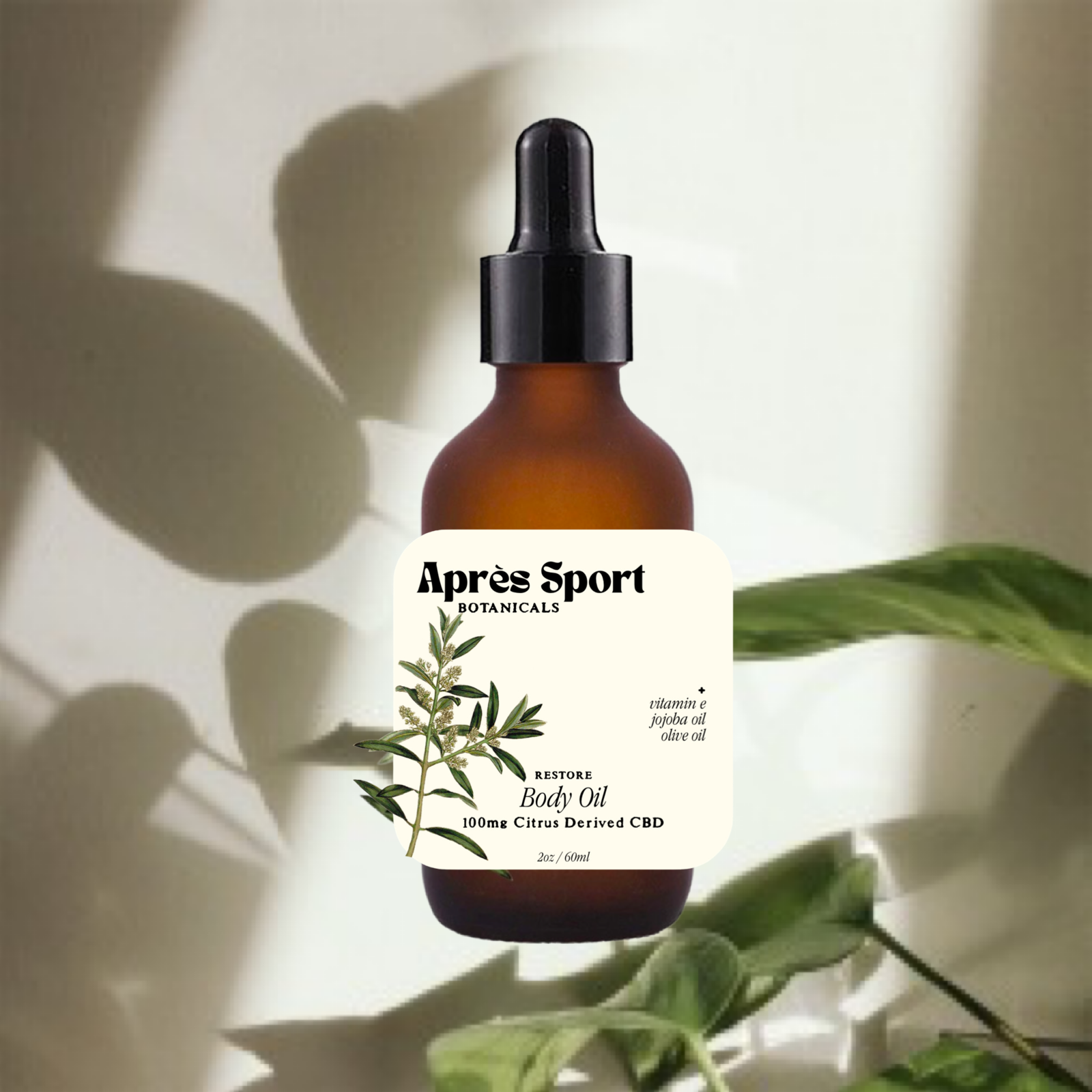 Restore Body Oil Jojoba, Vitamin E, Olive Oil and 100mg Citrus Derived CBD